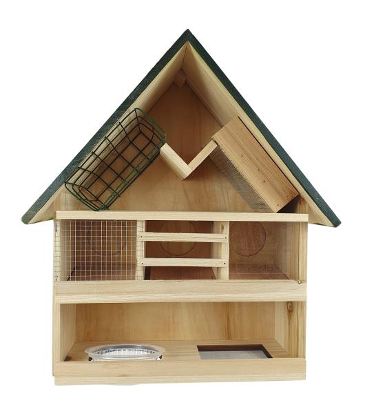 Holz Vogelfutterhaus 9in1 39x13x43cm
